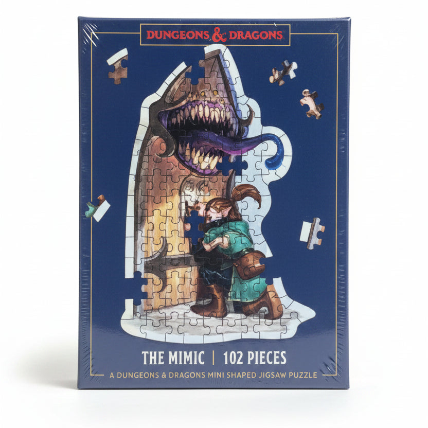 Dungeons and Dragons Mini Shaped Jigsaw Puzzle: the Mimic Edition 102-Piece Collectible Puzzle for All Ages