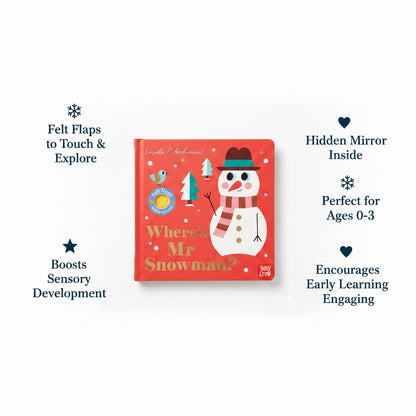 Where's Mr Snowman? Felt Flap Board Book by Ingela P Arrhenius – Nosy Crow Interactive Children’s Book